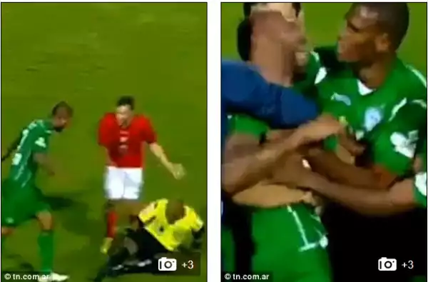 Shocking! Footballer KILLS Referee After Head-B.utting Him For Giving Him Red Card (Graphic Photos)